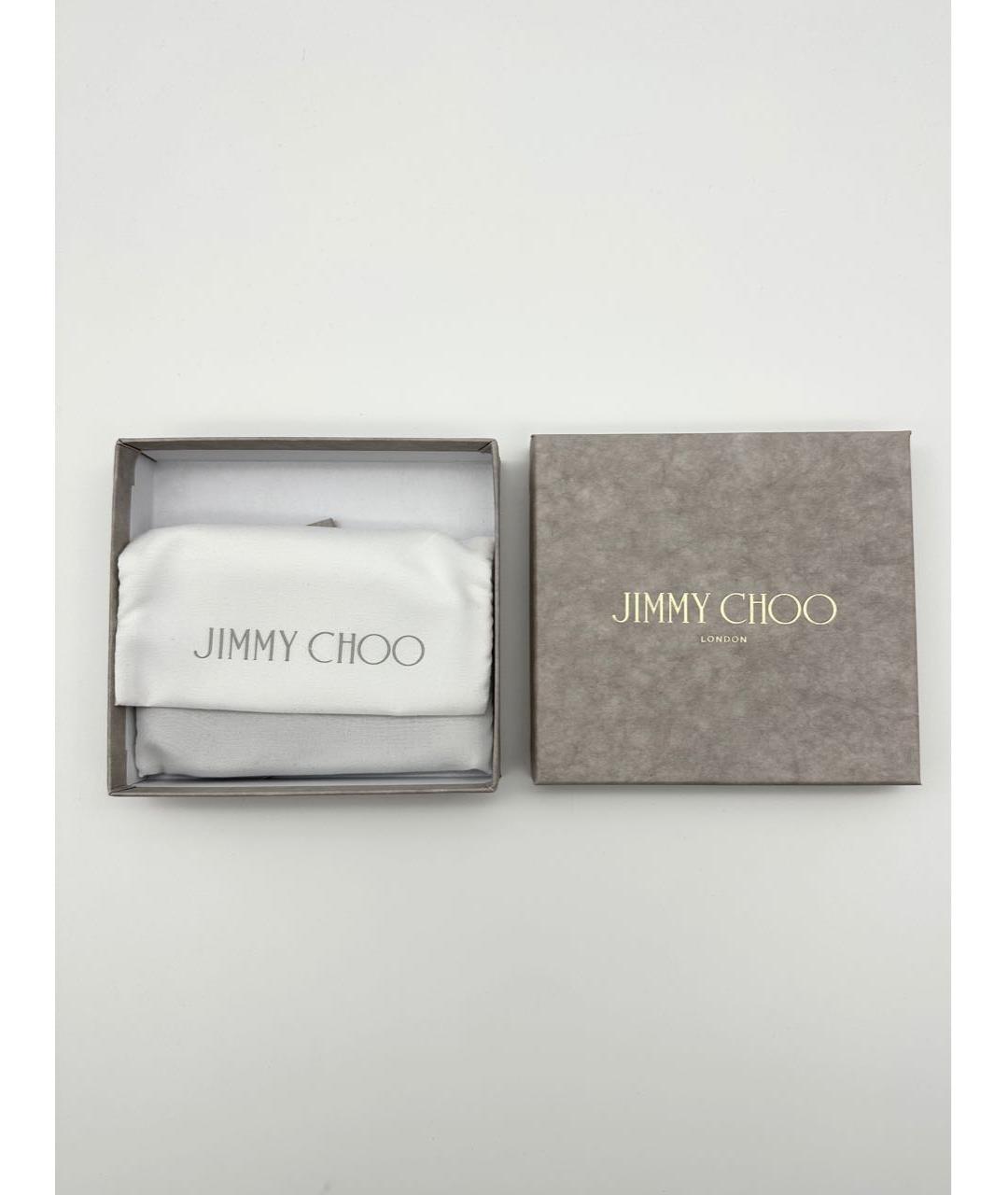 JIMMY CHOO Черный кожаный кардхолдер, фото 4