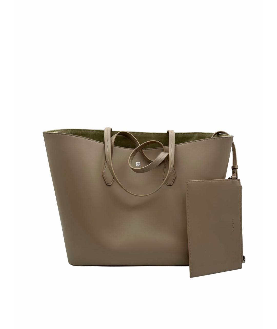 GIVENCHY Бежевая кожаная сумка тоут, фото 1
