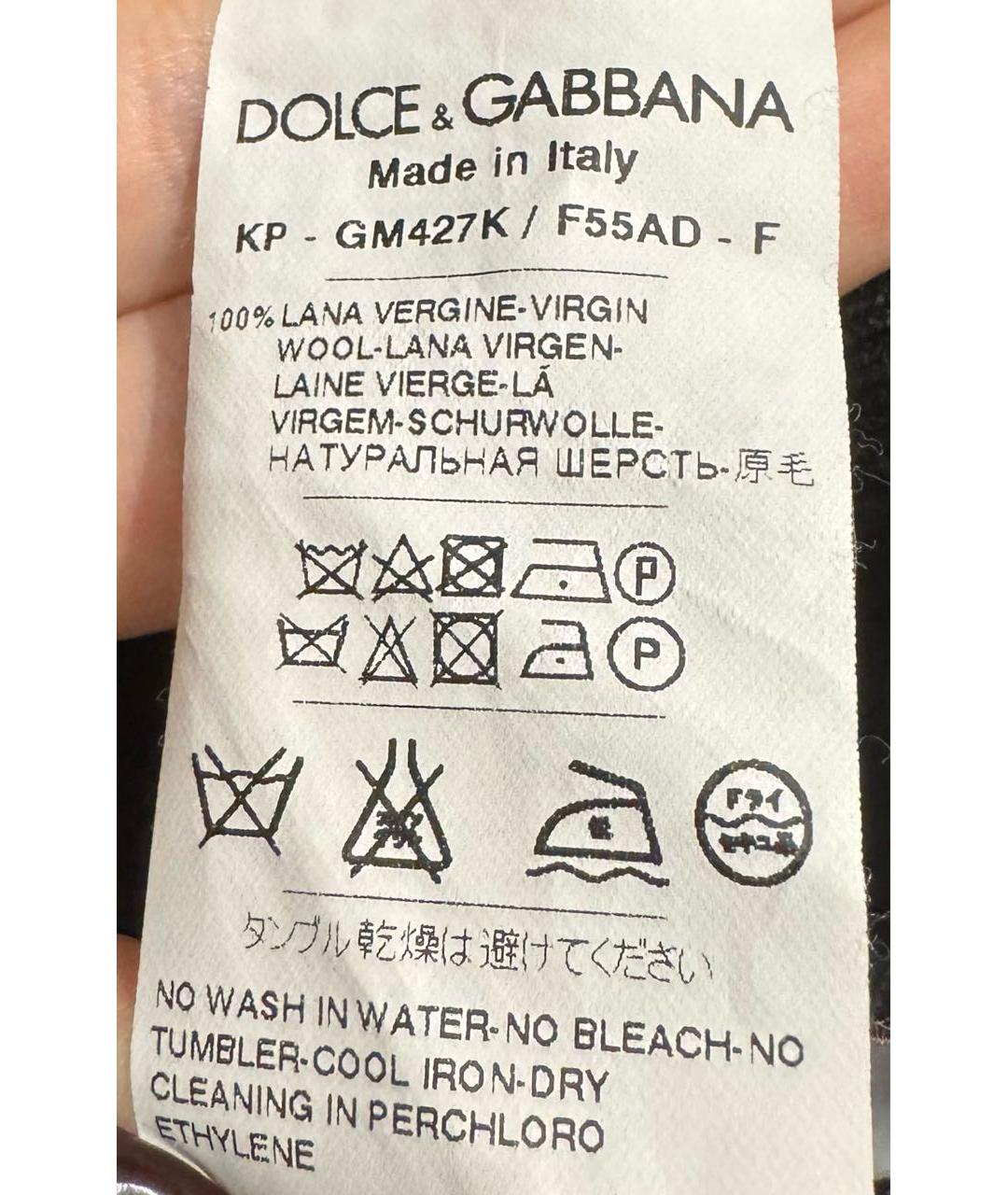 DOLCE&GABBANA Черная шерстяная водолазка, фото 4