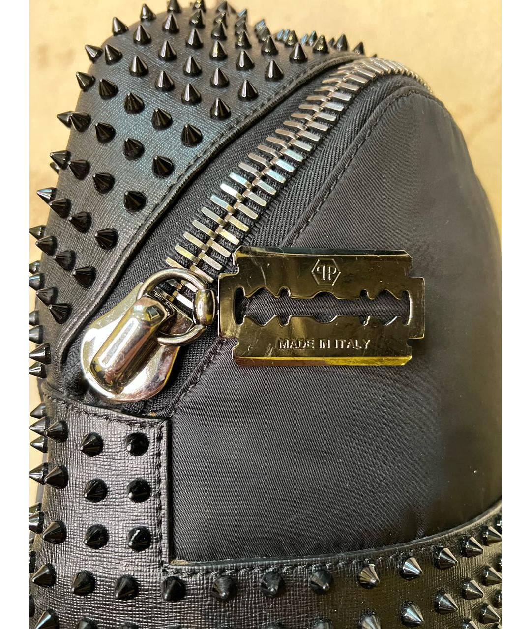 PHILIPP PLEIN Черный синтетический рюкзак, фото 2