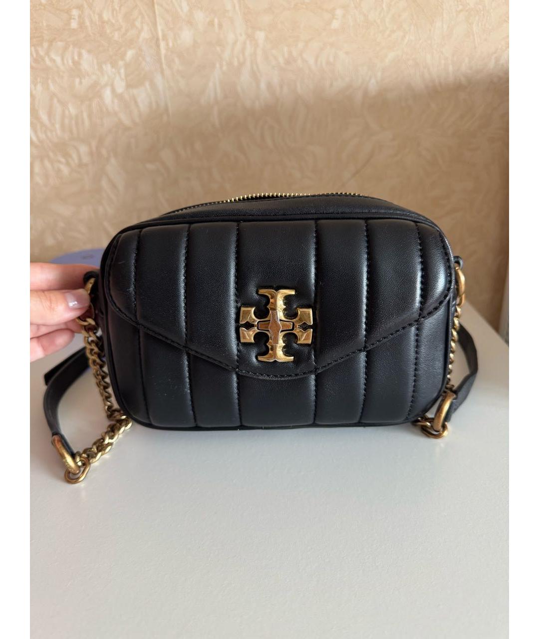 TORY BURCH Черная кожаная сумка через плечо, фото 2