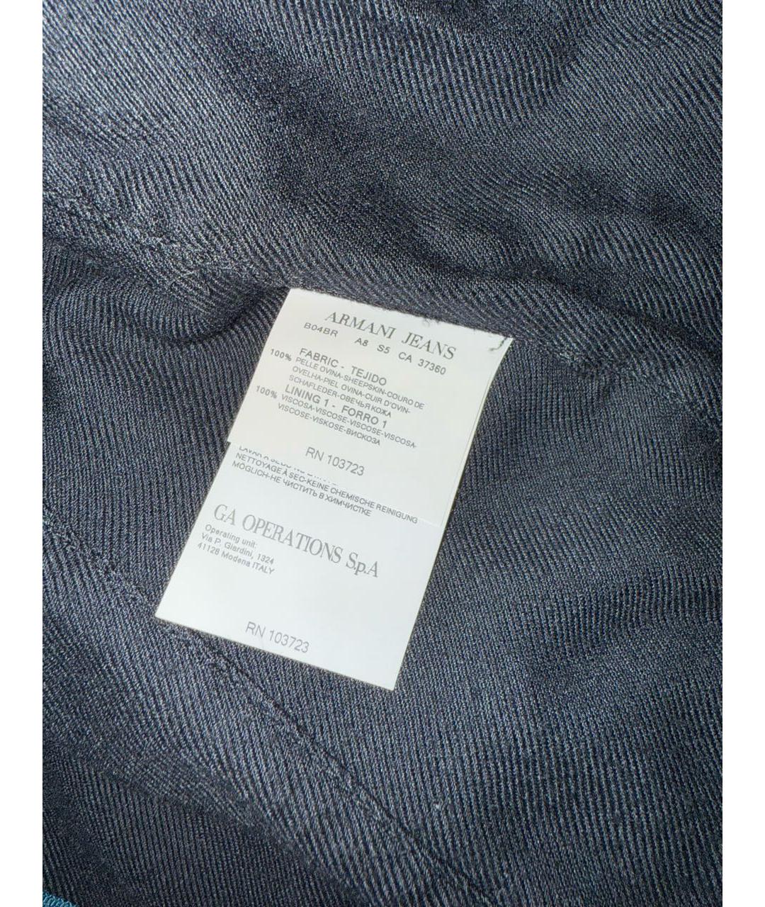 ARMANI JEANS Зеленая кожаная куртка, фото 7