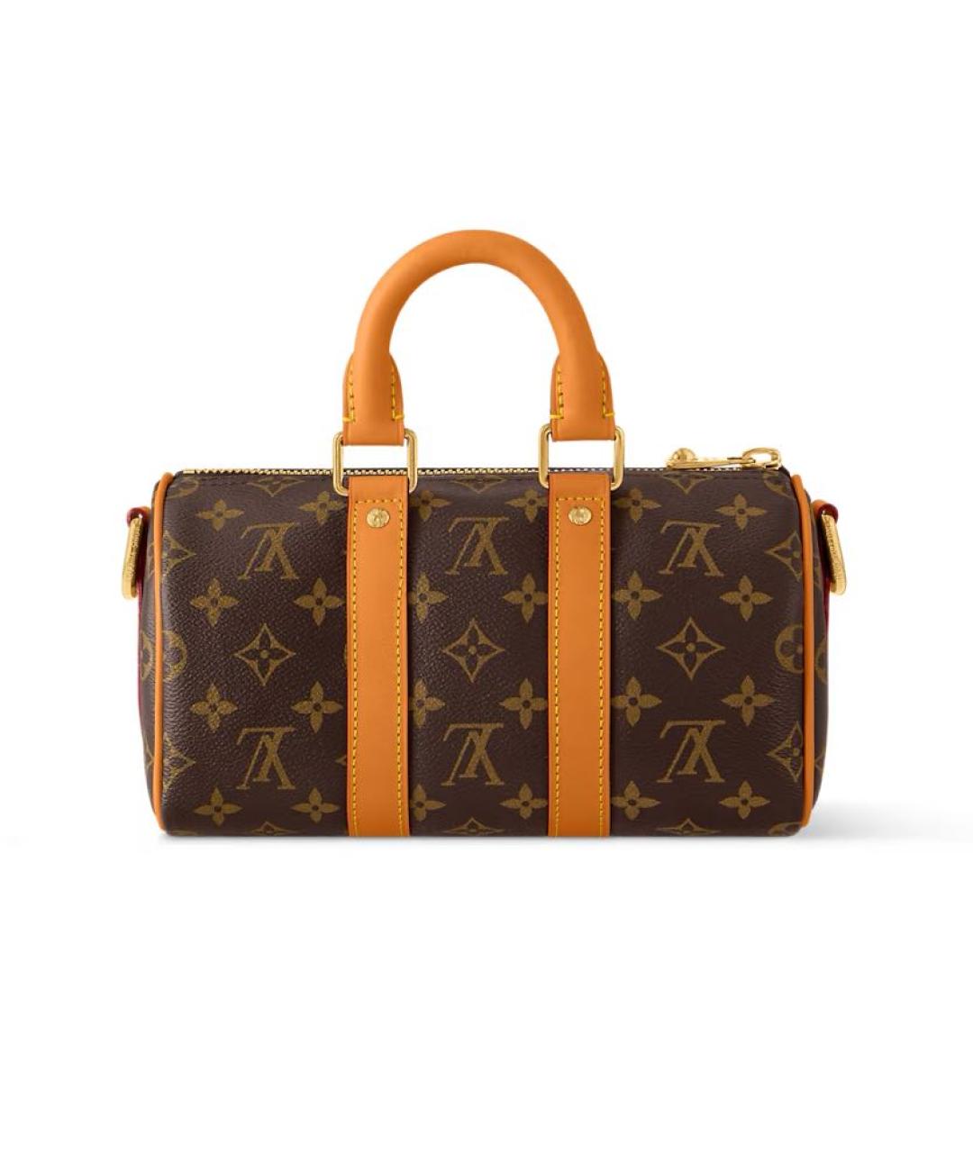 LOUIS VUITTON Коричневая кожаная сумка на плечо, фото 4