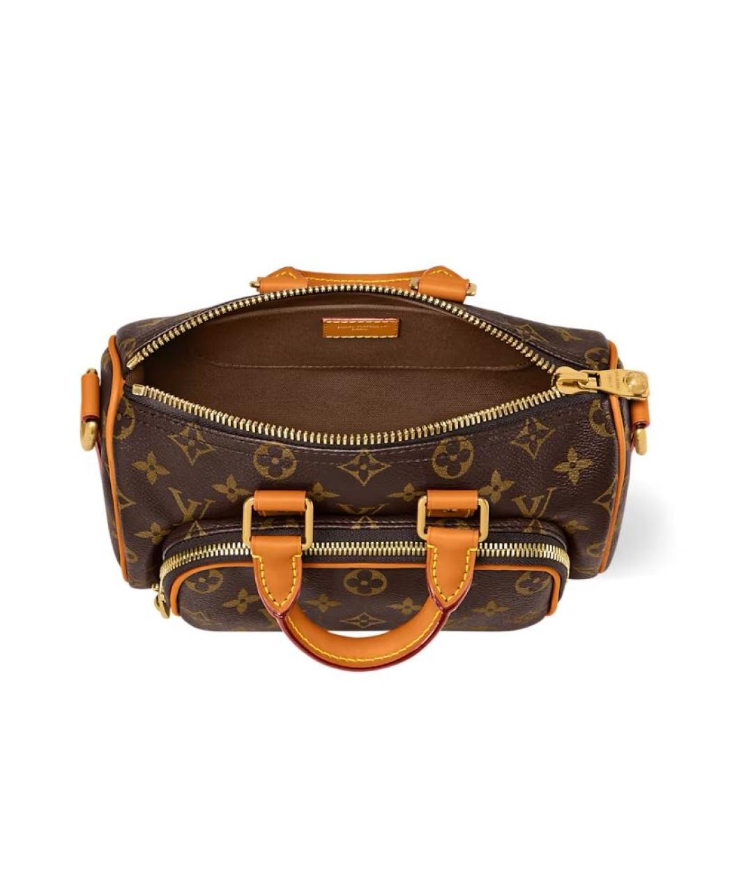 LOUIS VUITTON Коричневая кожаная сумка на плечо, фото 3