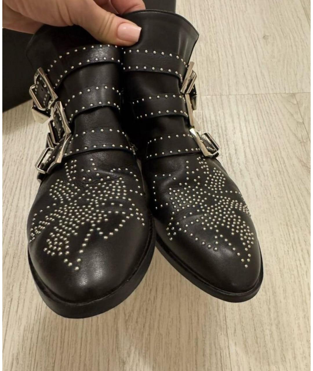 CHLOE Черные кожаные ботинки, фото 7