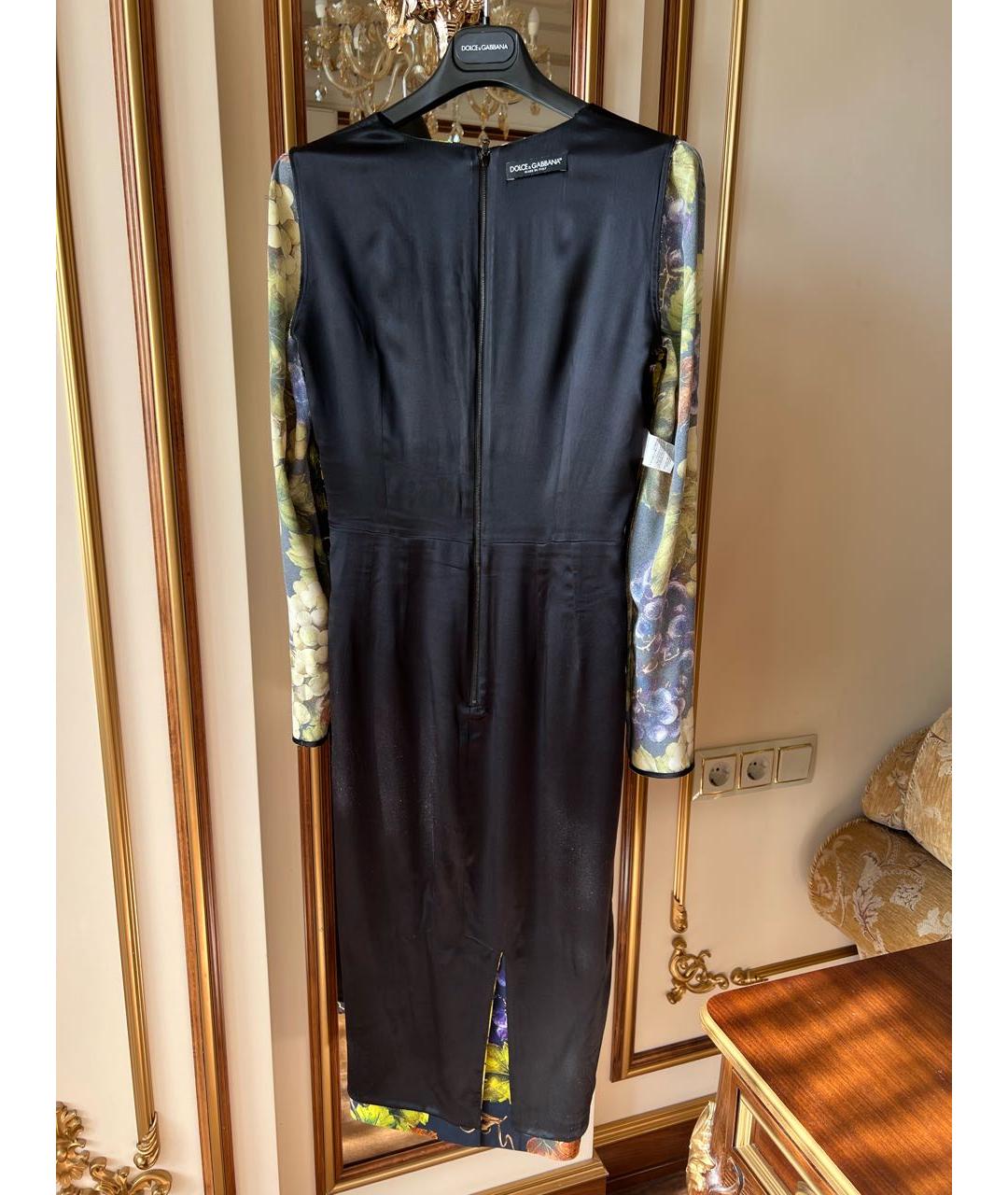 DOLCE&GABBANA Мульти вискозное повседневное платье, фото 3