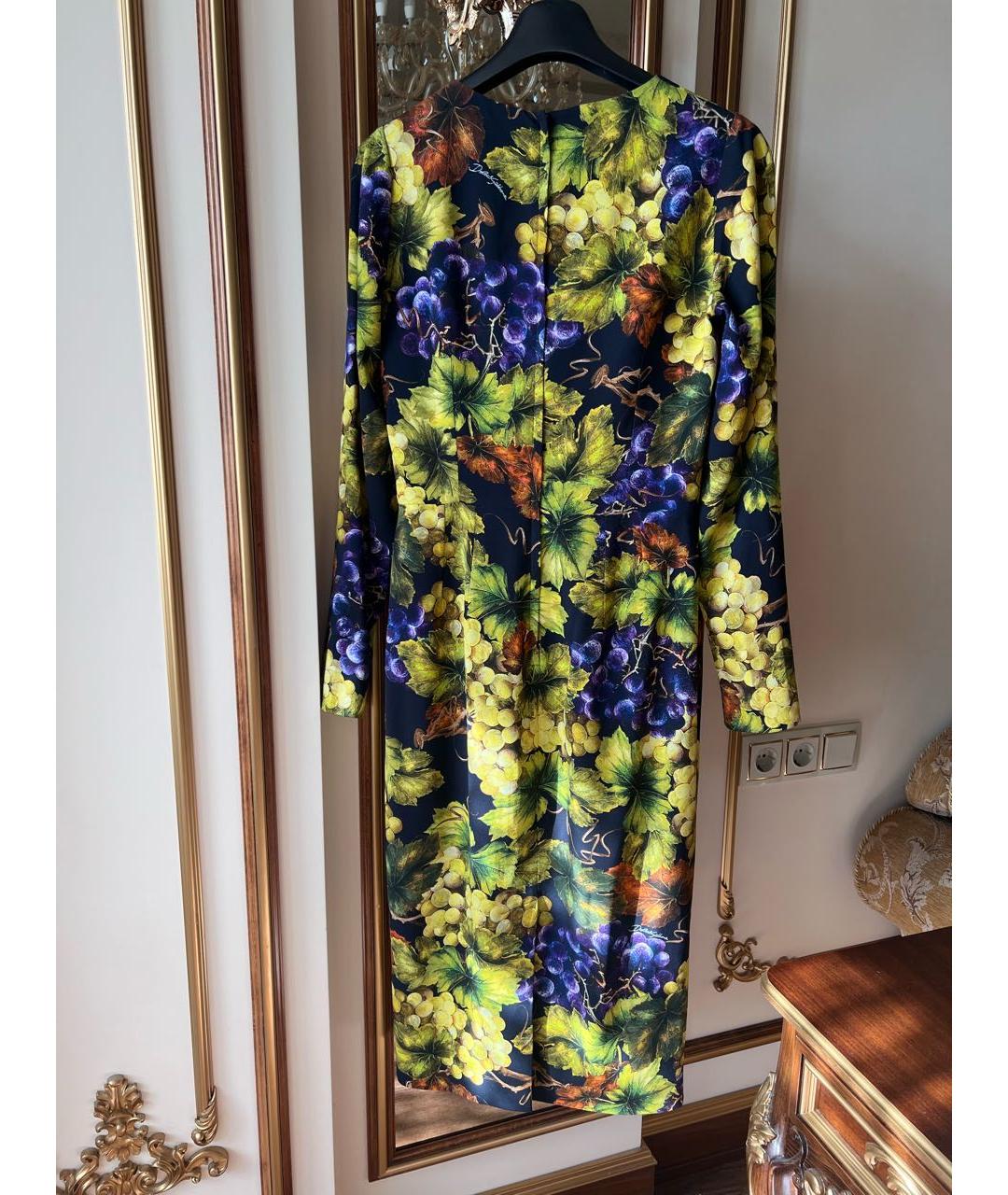 DOLCE&GABBANA Мульти вискозное повседневное платье, фото 2