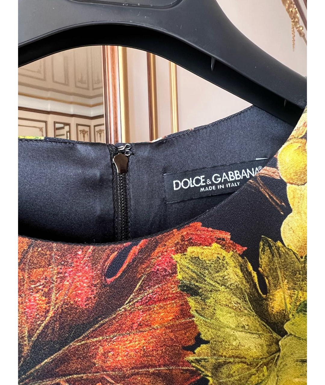 DOLCE&GABBANA Мульти вискозное повседневное платье, фото 4