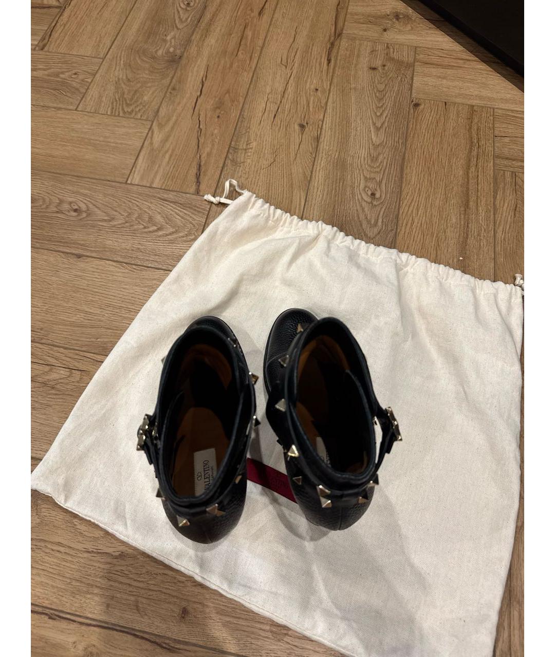 VALENTINO Черные кожаные ботильоны, фото 3