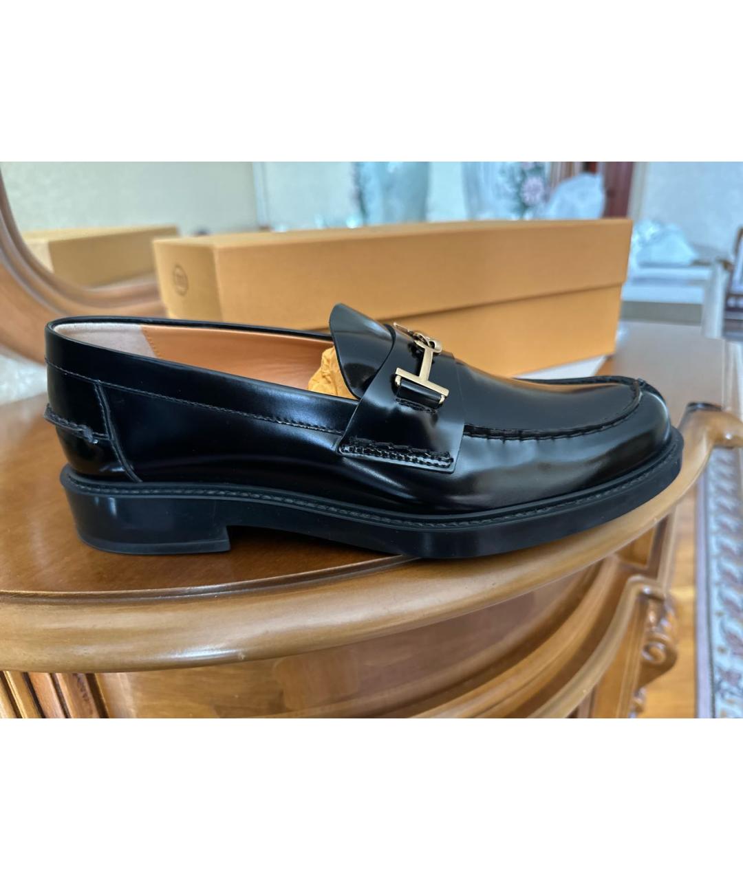 TOD'S Черные лоферы из лакированной кожи, фото 5