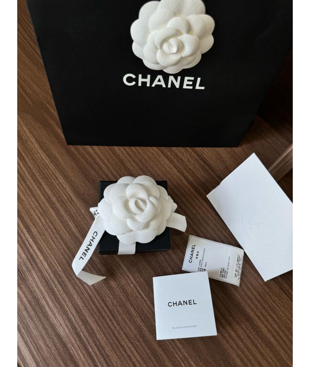 CHANEL Золотые металлические серьги, фото 5