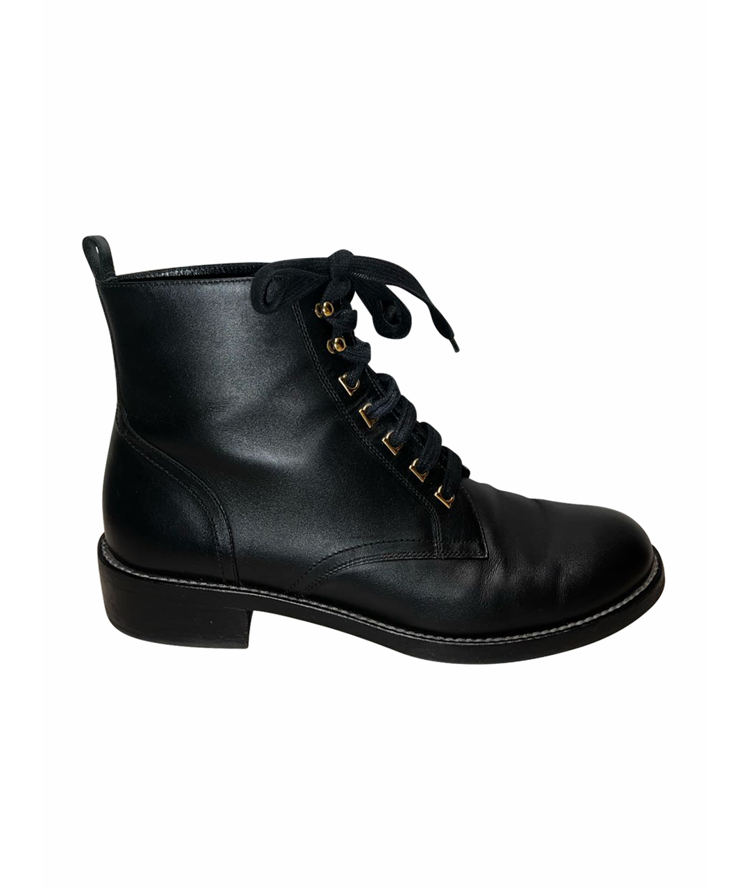 SALVATORE FERRAGAMO Черные кожаные ботинки, фото 1