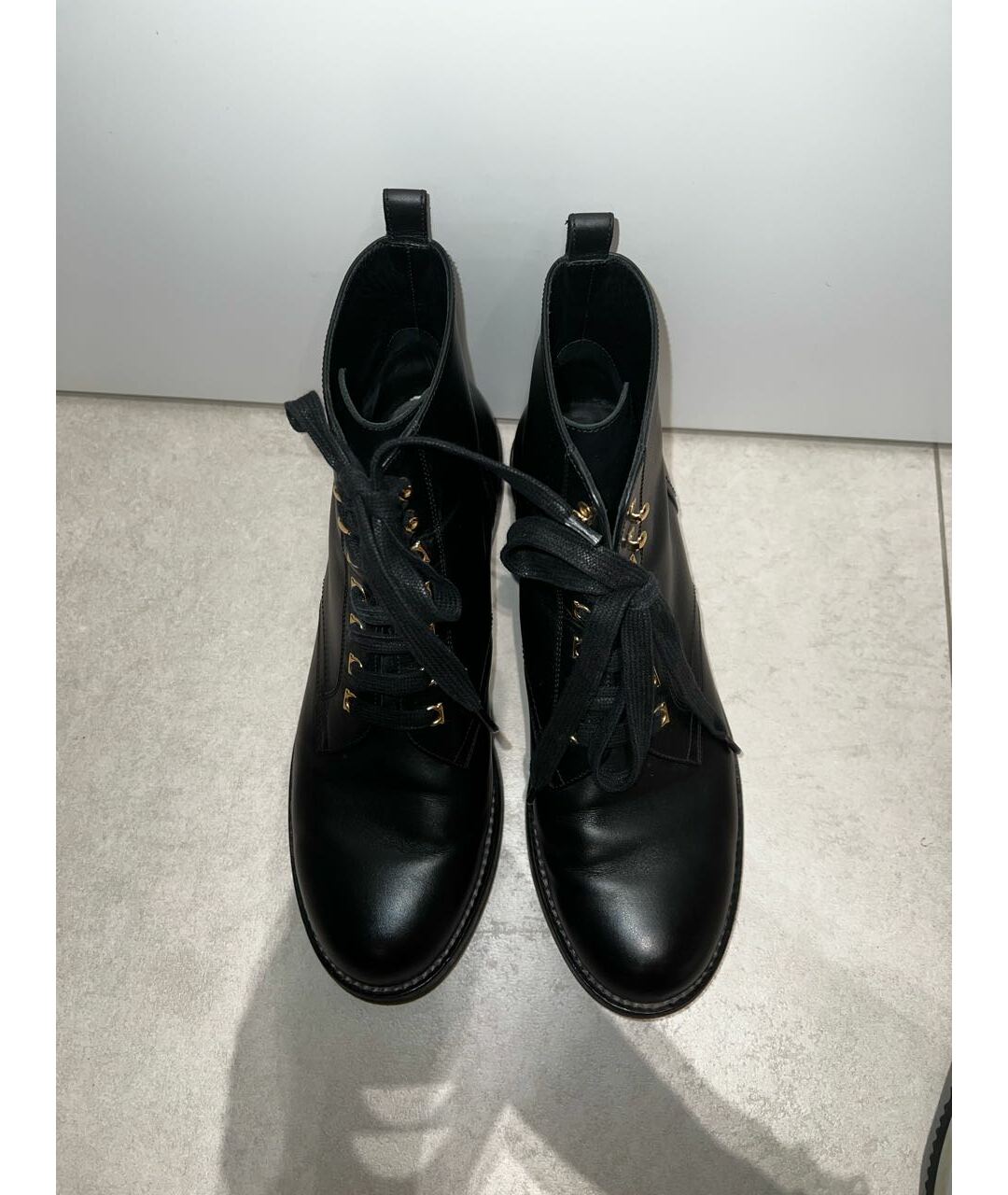 SALVATORE FERRAGAMO Черные кожаные ботинки, фото 3