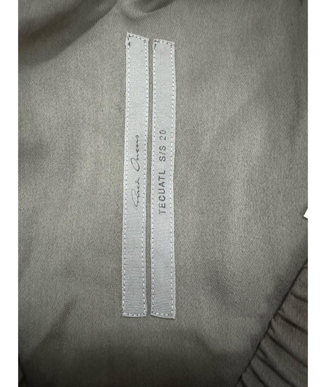 RICK OWENS Серые вискозные повседневные брюки, фото 3