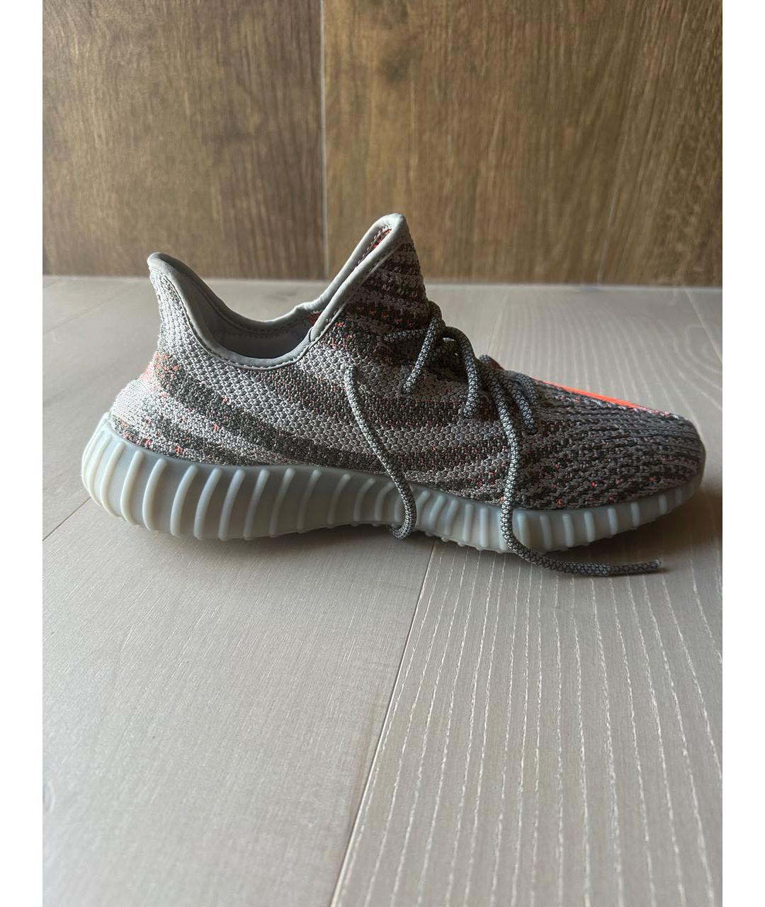 ADIDAS YEEZY Серые текстильные низкие кроссовки / кеды, фото 5