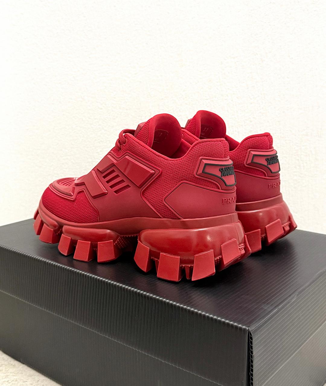 PRADA Красные кроссовки, фото 6