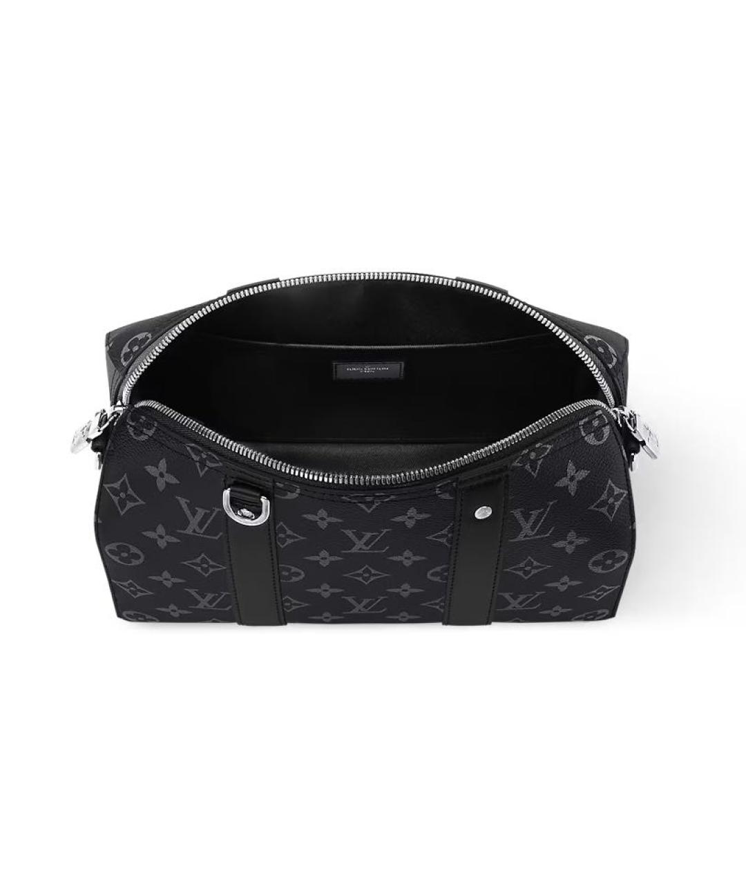 LOUIS VUITTON Черная кожаная сумка на плечо, фото 3