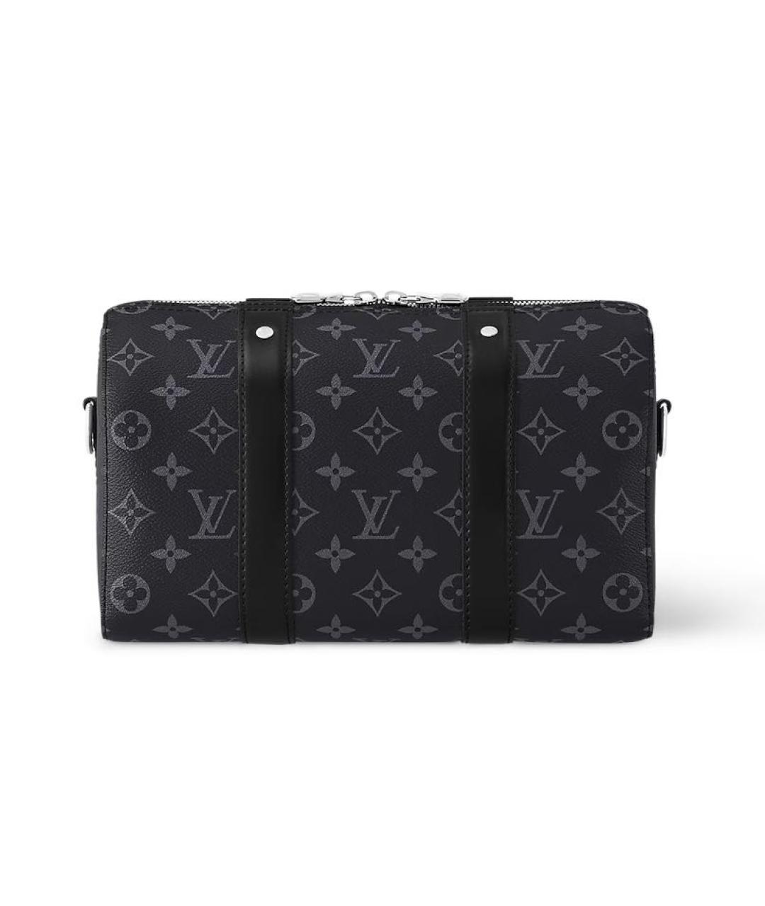 LOUIS VUITTON Черная кожаная сумка на плечо, фото 4