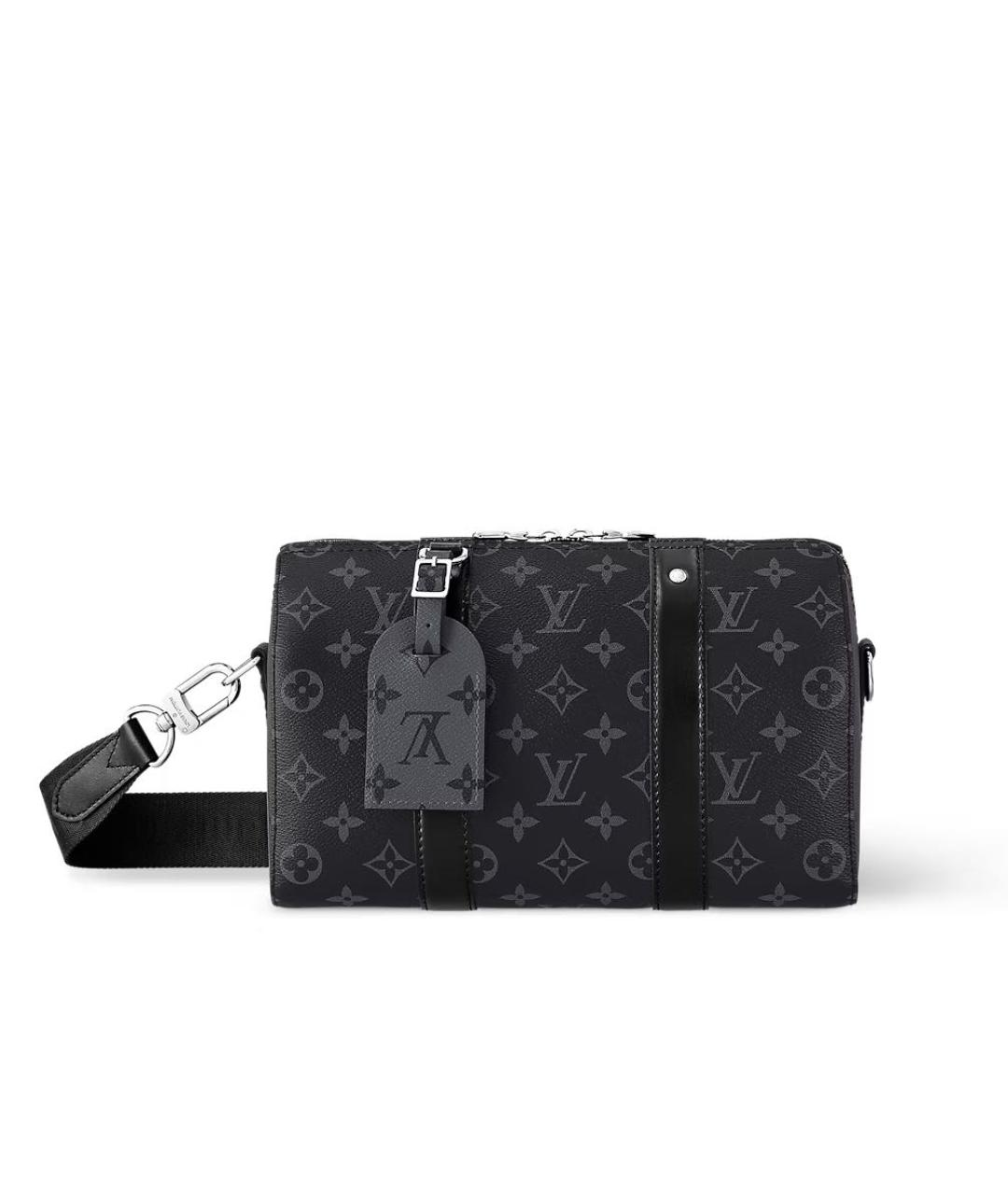 LOUIS VUITTON Черная кожаная сумка на плечо, фото 1