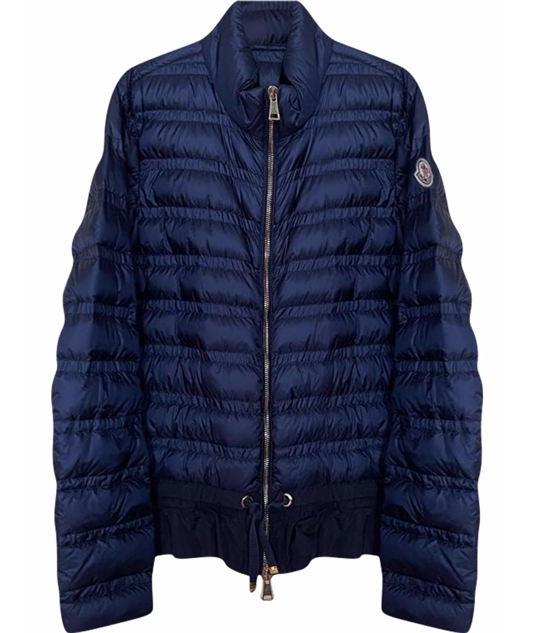 MONCLER Темно-синяя полиамидовая куртка, фото 1