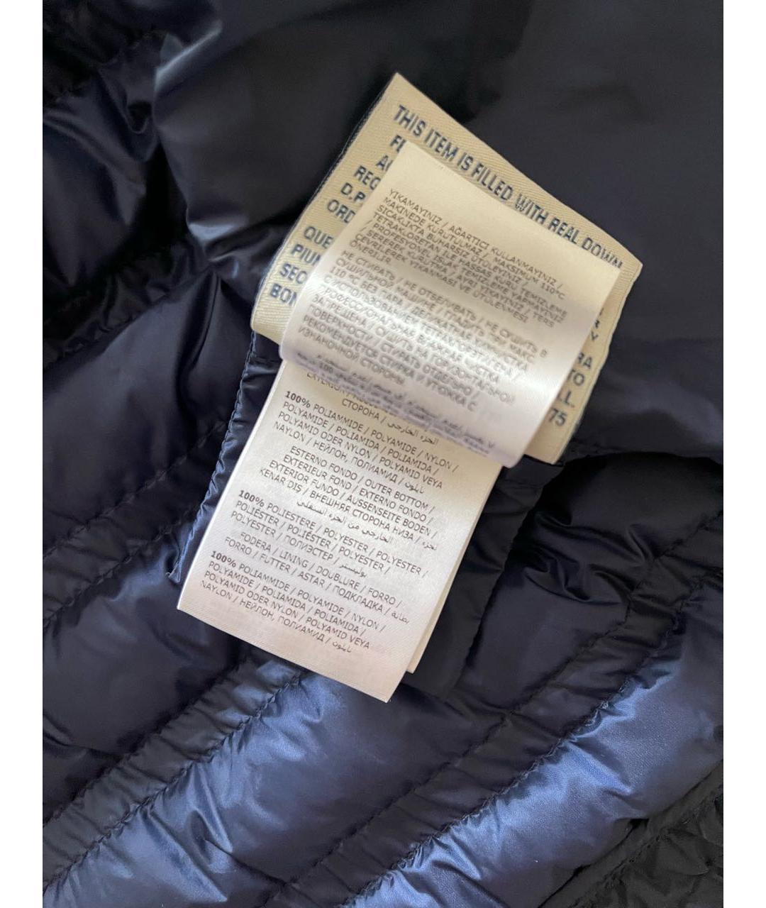MONCLER Темно-синяя полиамидовая куртка, фото 7