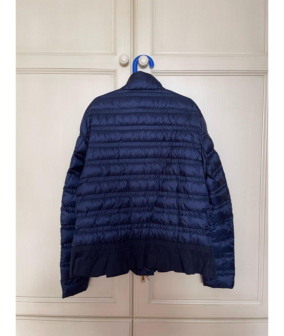 MONCLER Темно-синяя полиамидовая куртка, фото 2