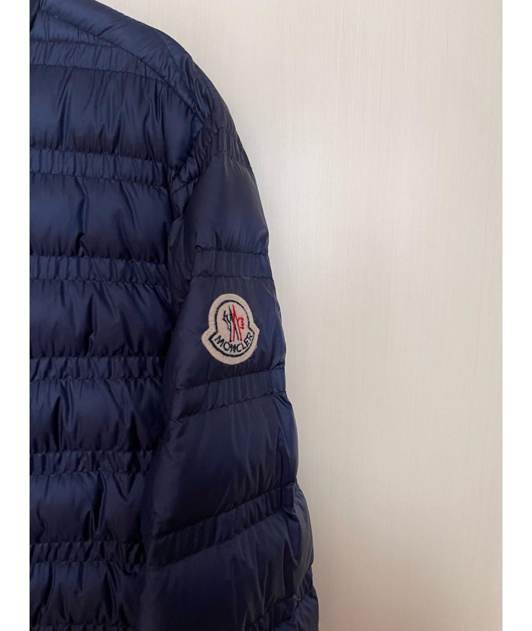 MONCLER Темно-синяя полиамидовая куртка, фото 3