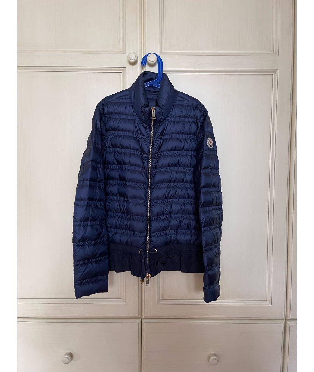 MONCLER Темно-синяя полиамидовая куртка, фото 9