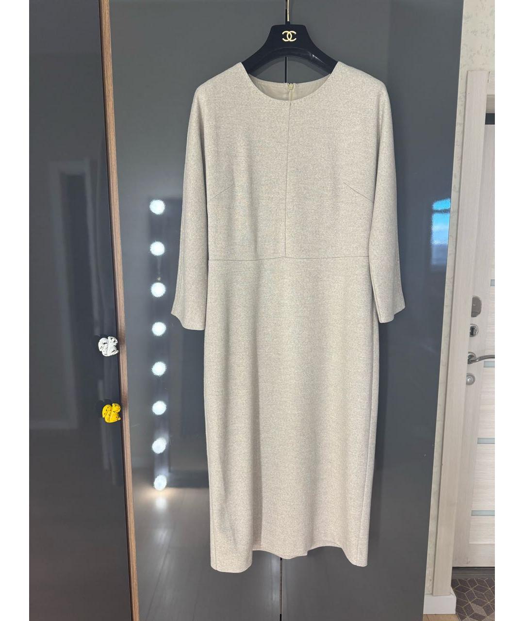 MAX MARA Бежевое повседневное платье, фото 9
