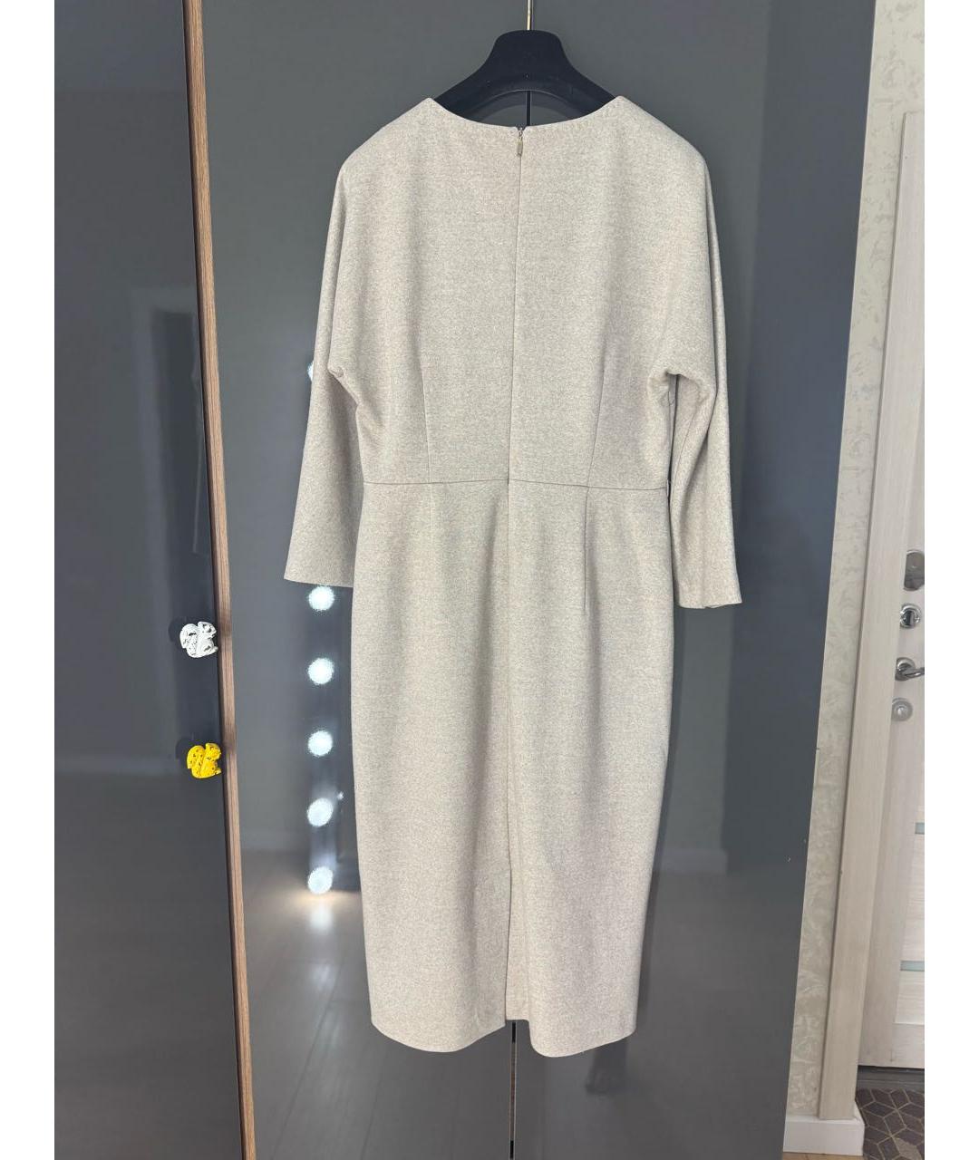 MAX MARA Бежевое повседневное платье, фото 2