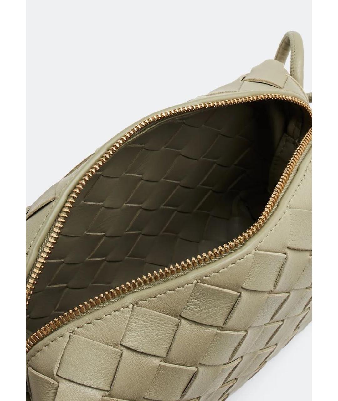 BOTTEGA VENETA Зеленая кожаная сумка через плечо, фото 5