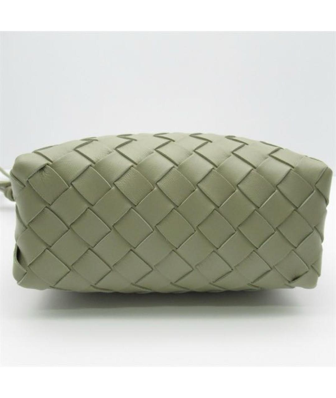 BOTTEGA VENETA Зеленая кожаная сумка через плечо, фото 2