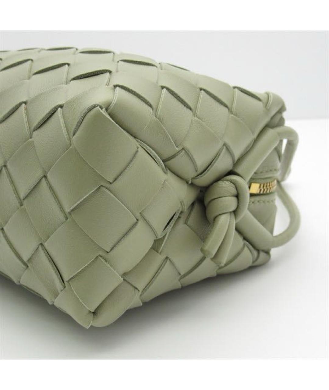 BOTTEGA VENETA Зеленая кожаная сумка через плечо, фото 3