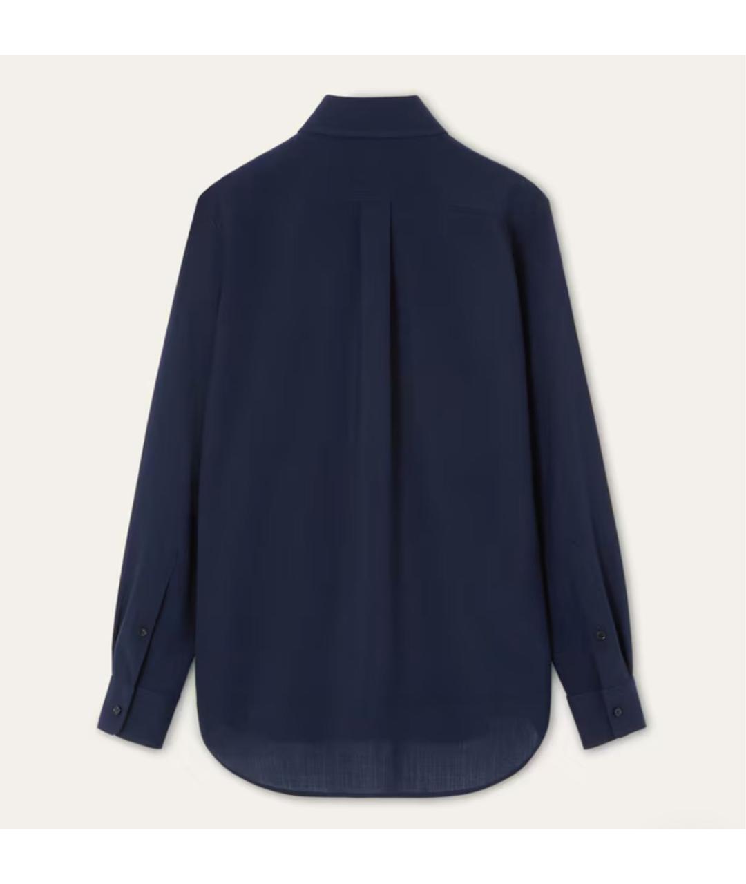 LORO PIANA Темно-синяя шерстяная рубашка, фото 2