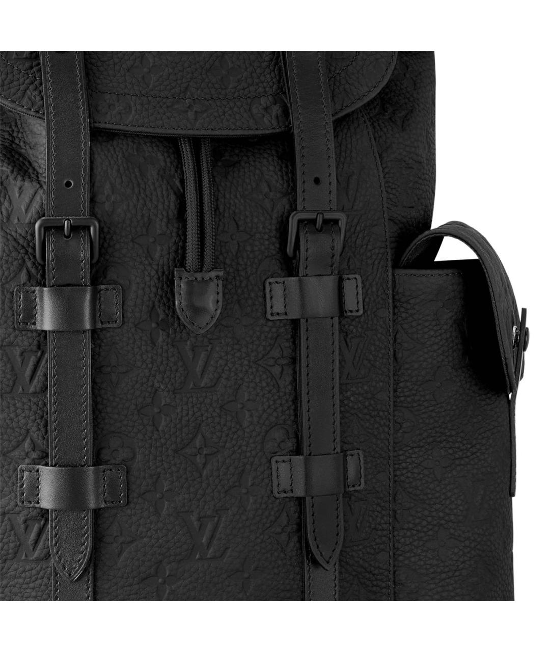LOUIS VUITTON Черный кожаный рюкзак, фото 2