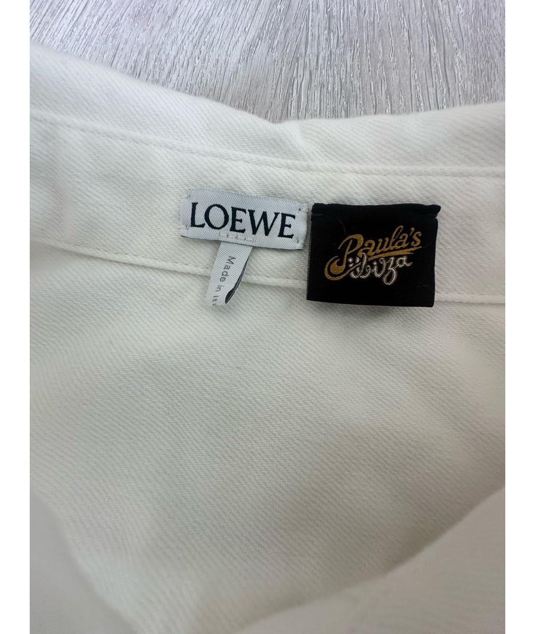 LOEWE Белая хлопковая куртка, фото 3
