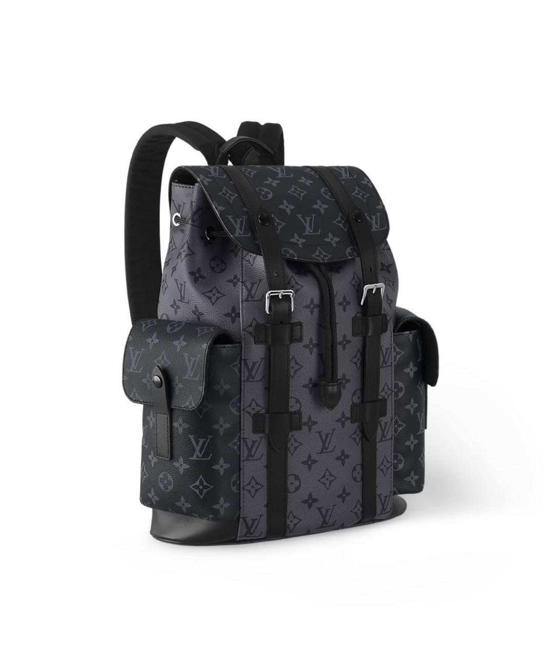 LOUIS VUITTON Серый кожаный рюкзак, фото 3