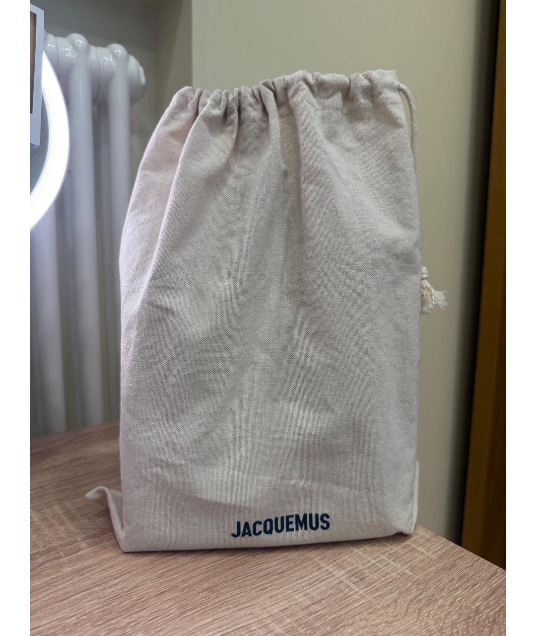 JACQUEMUS Голубая замшевая сумка с короткими ручками, фото 6