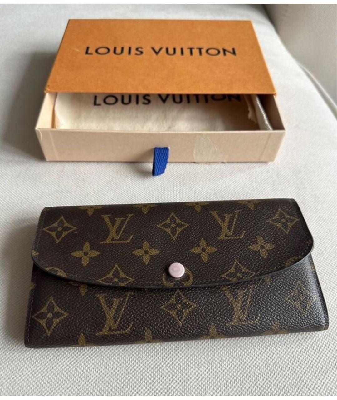 LOUIS VUITTON Коричневый кошелек, фото 9