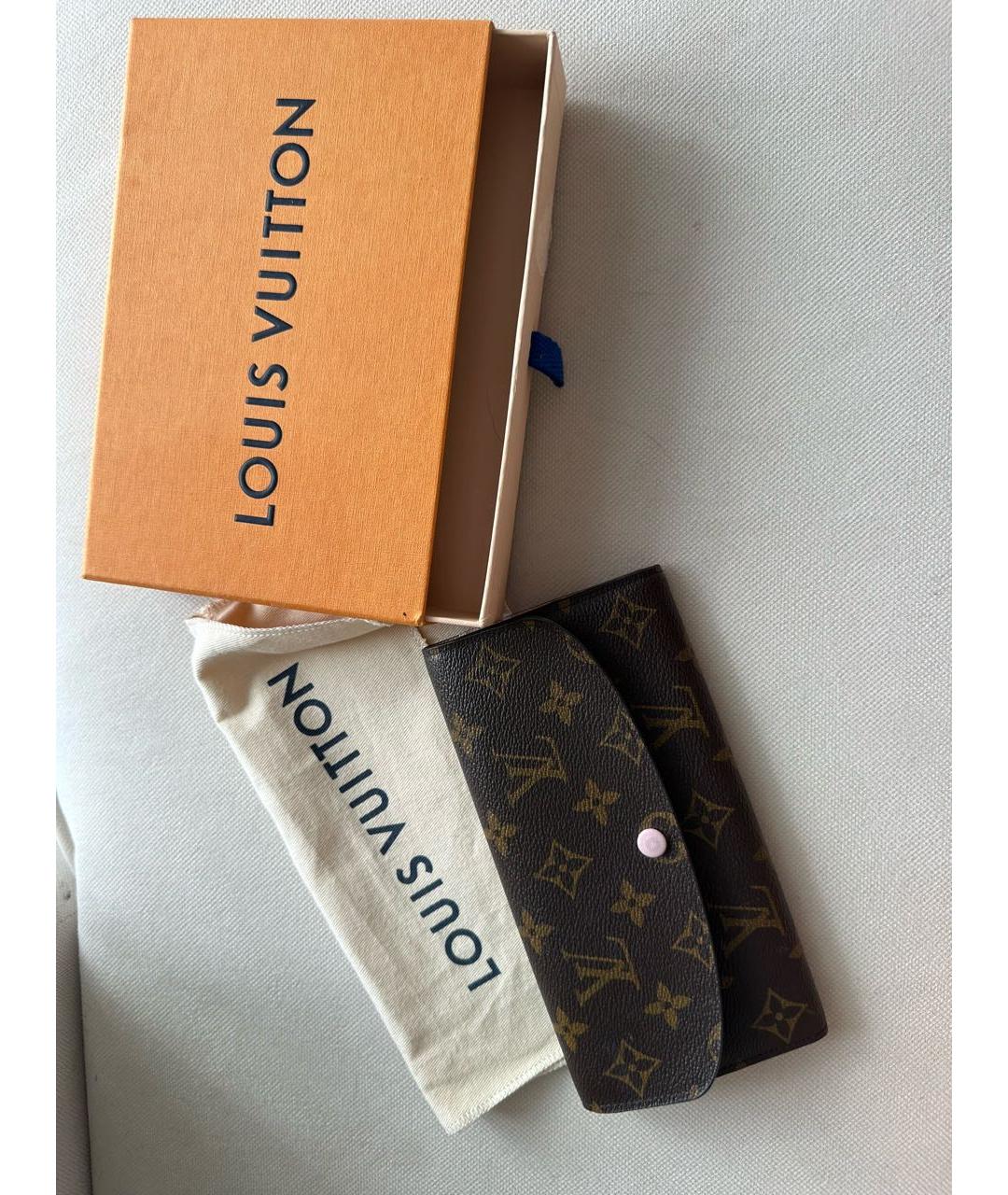 LOUIS VUITTON Коричневый кошелек, фото 5