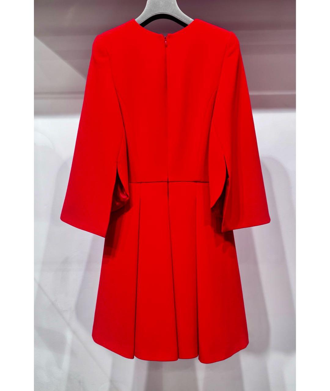 ALEXANDER MCQUEEN Красное вискозное коктейльное платье, фото 2