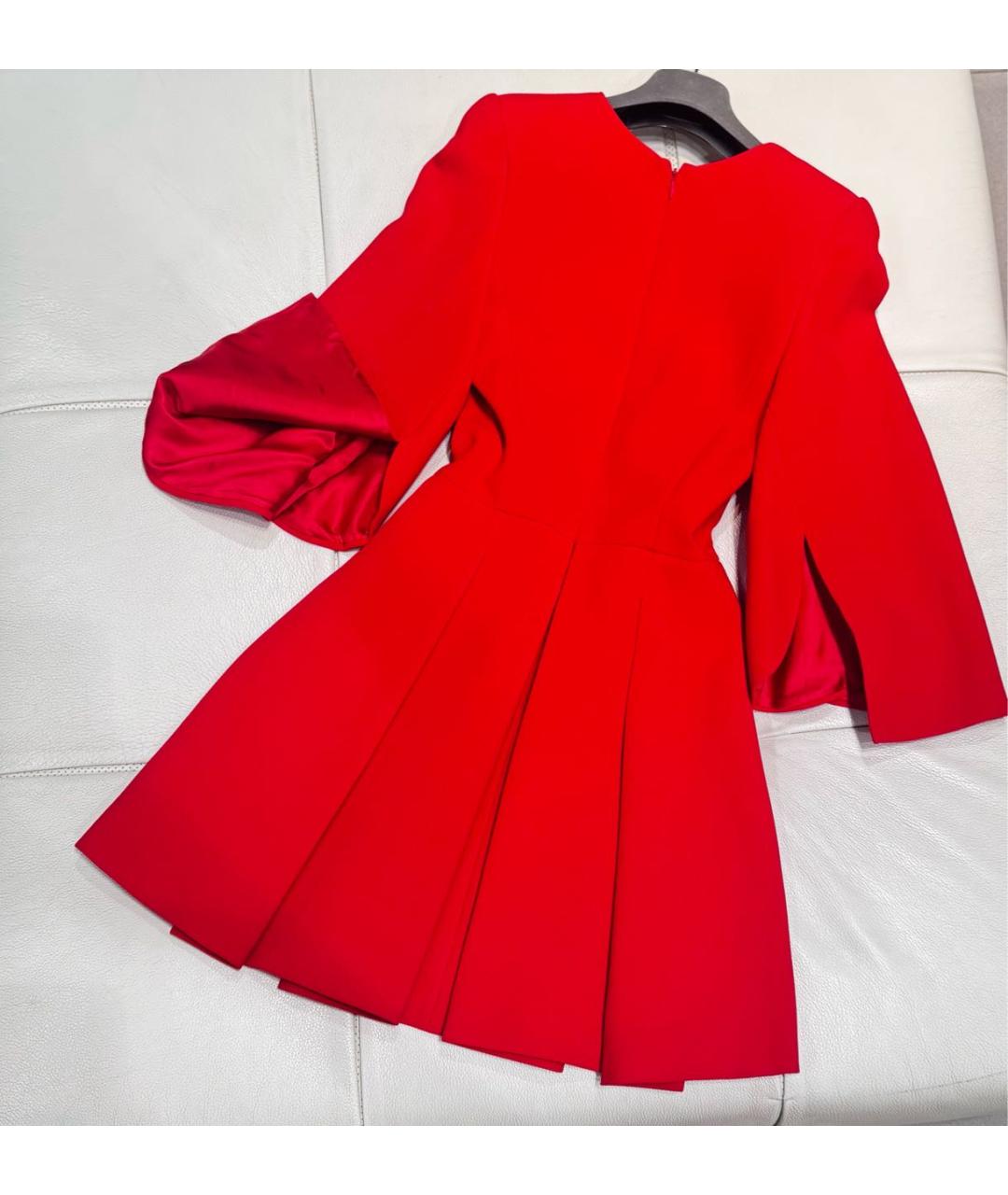 ALEXANDER MCQUEEN Красное вискозное коктейльное платье, фото 4