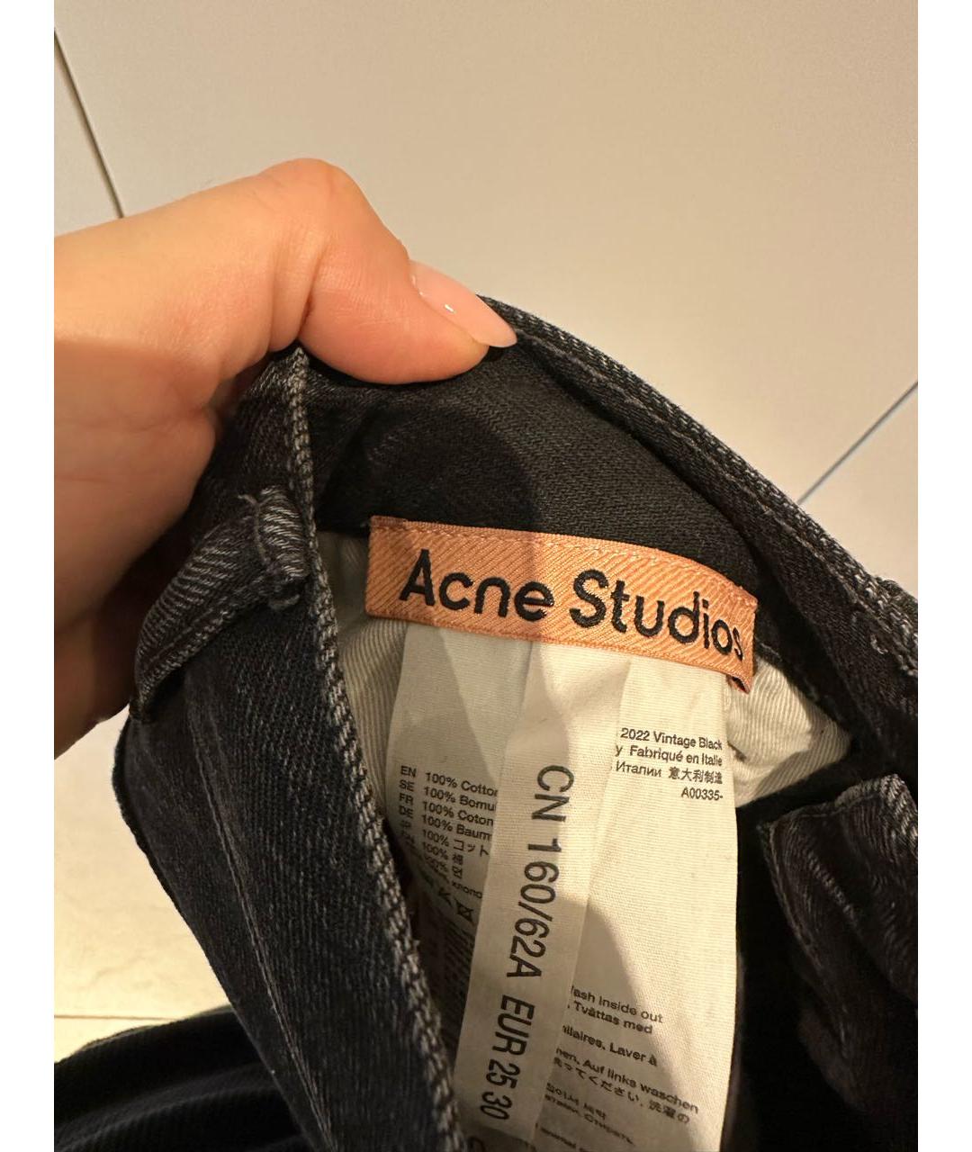 ACNE STUDIOS Серые хлопковые джинсы клеш, фото 5