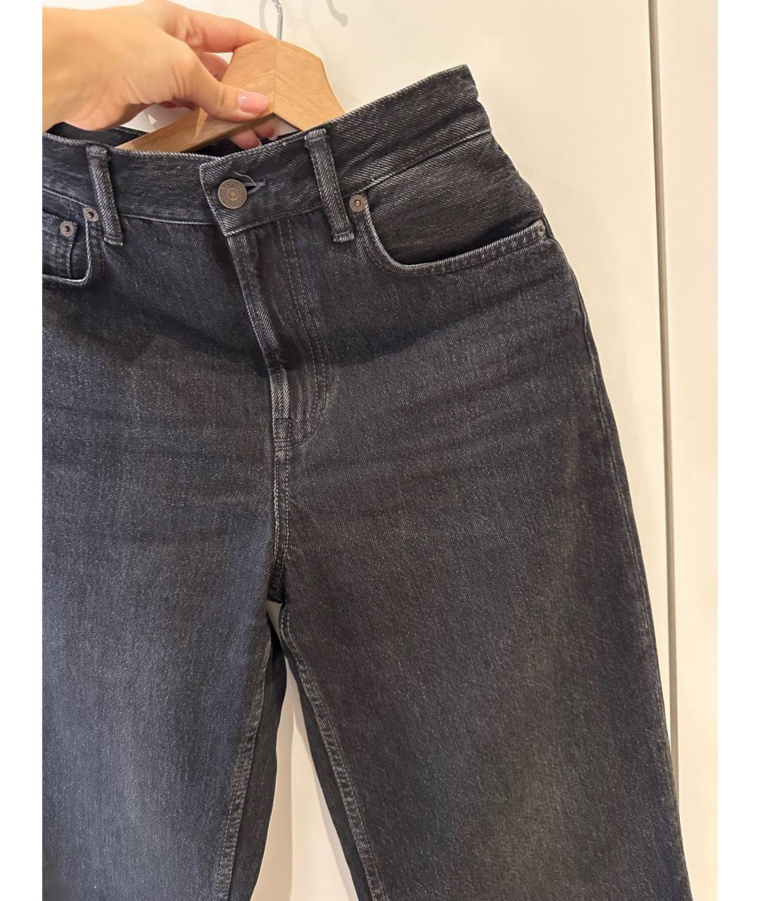 ACNE STUDIOS Серые хлопковые джинсы клеш, фото 3