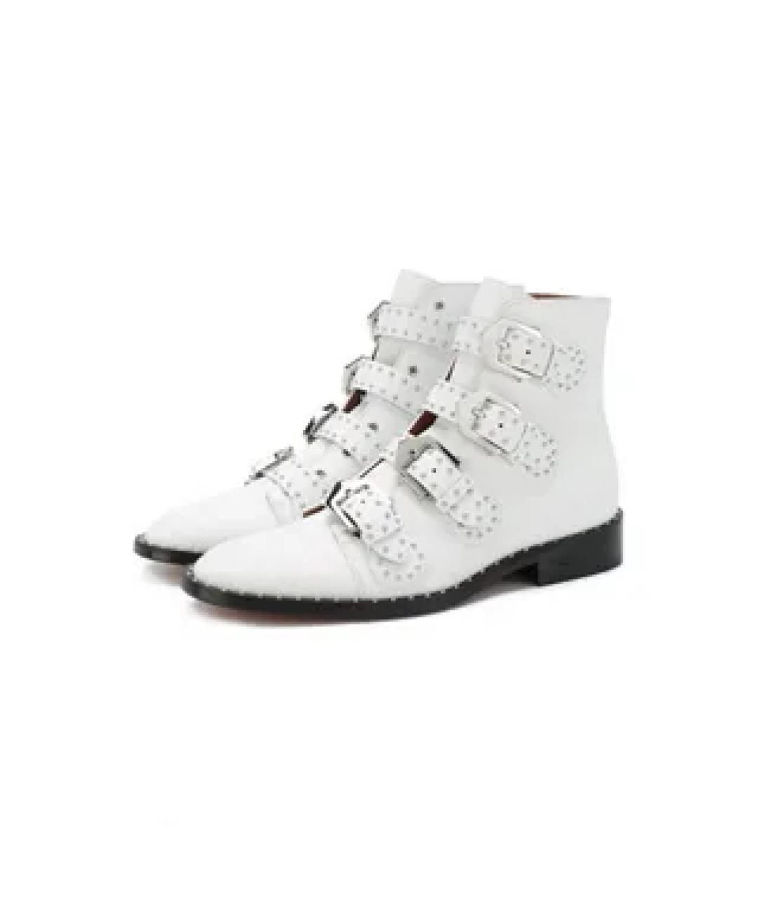 GIVENCHY Белые кожаные ботинки, фото 9