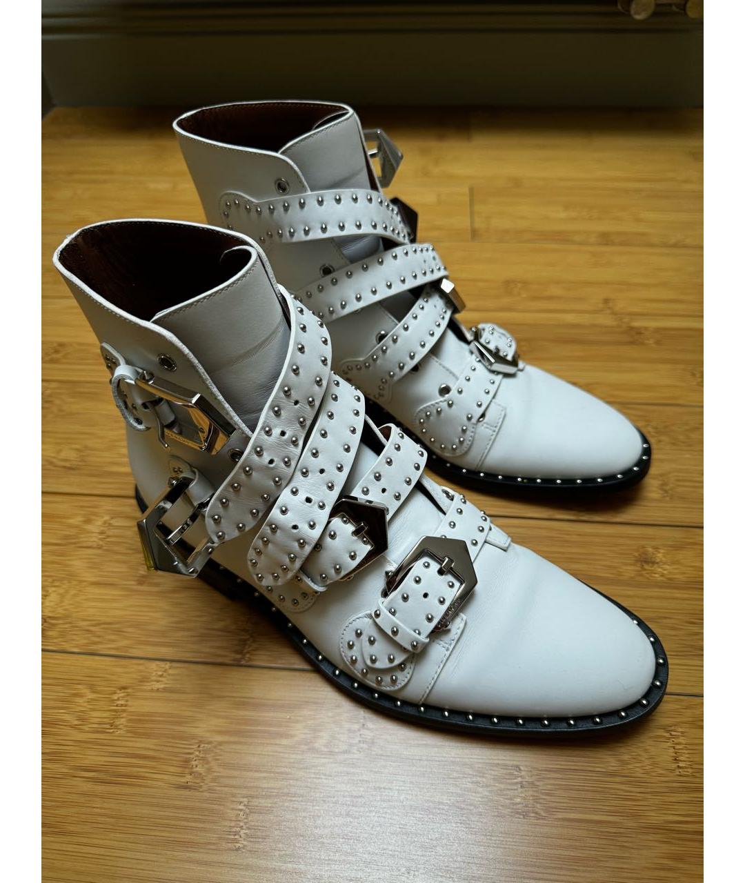 GIVENCHY Белые кожаные ботинки, фото 2