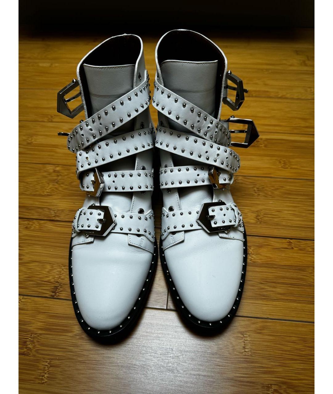 GIVENCHY Белые кожаные ботинки, фото 4