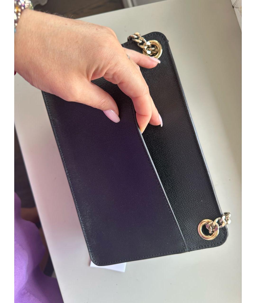 FURLA Черная кожаная сумка через плечо, фото 4