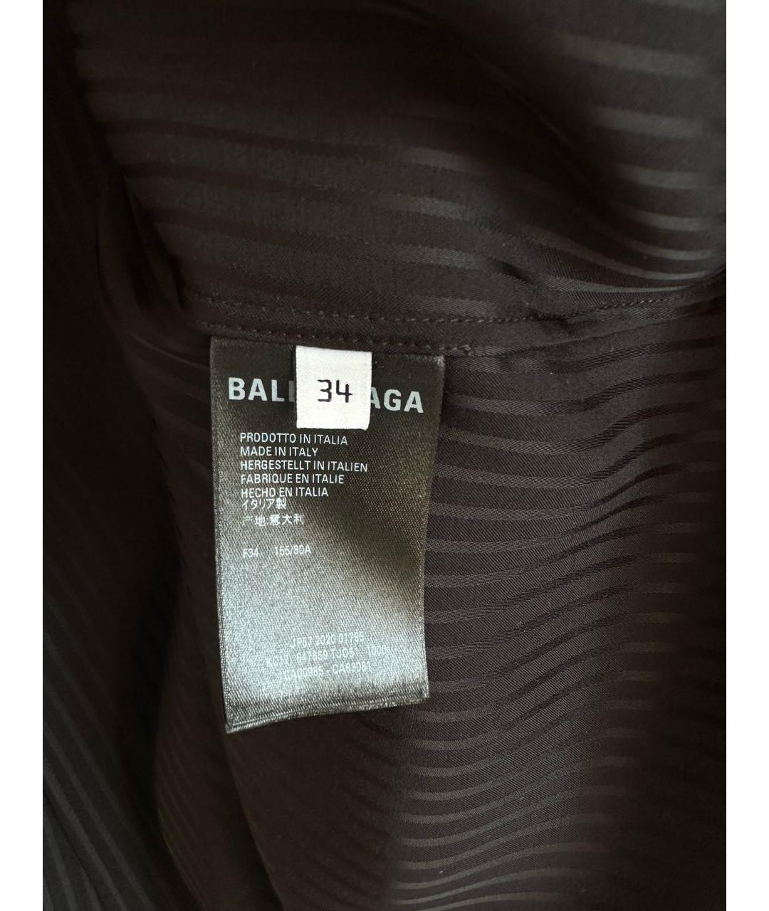 BALENCIAGA Черная вискозная блузы, фото 4