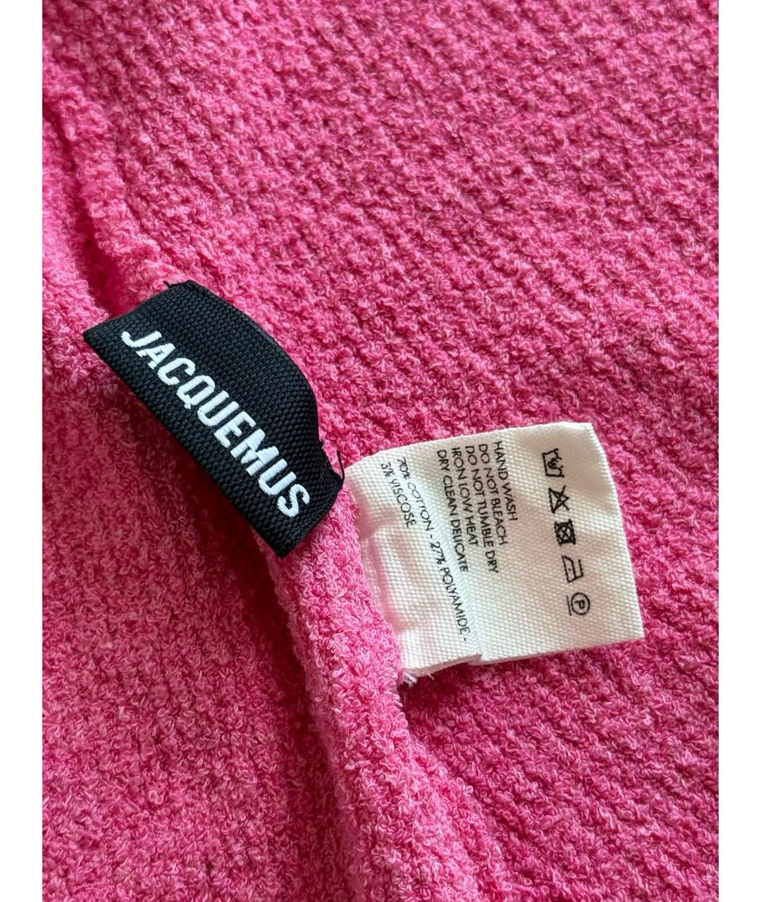 JACQUEMUS Розовая хлопковая майка, фото 4
